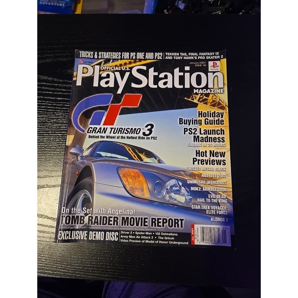 Official U.S. PlayStation Magazine Jan 2001 Issue 40 Gran Turismo 3 Tomb Raider